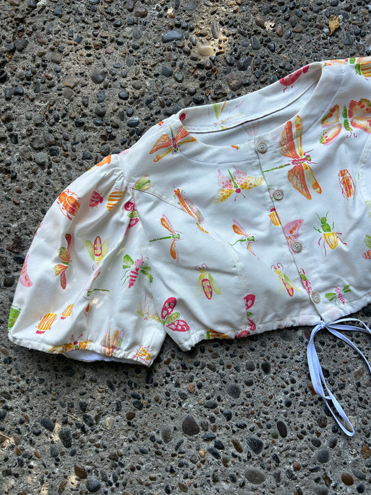 Buttoned-Up Blouse: Bugz Print