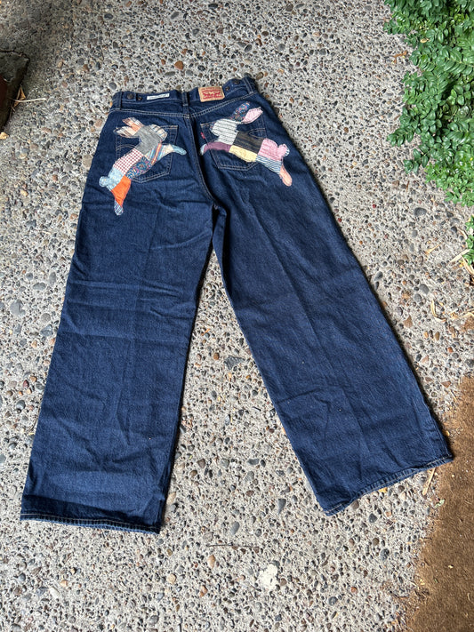 Upcycled Bunny Jeans
