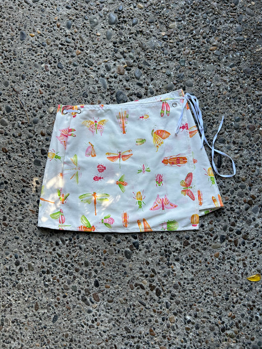 Mini Wrap Skirt: Bugz Print
