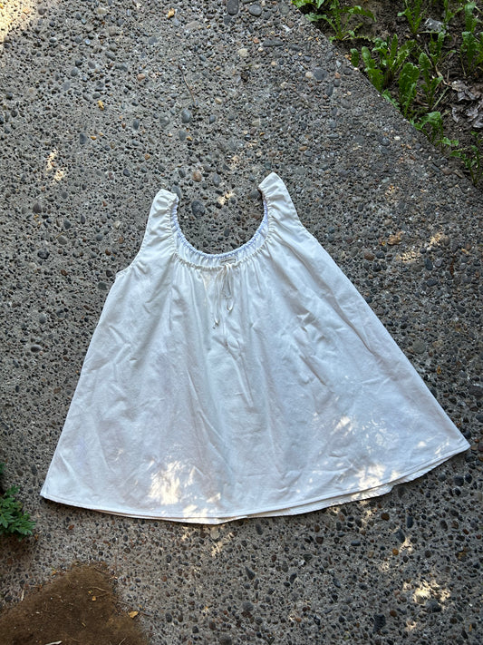 Shoreline Dress: White Cotton