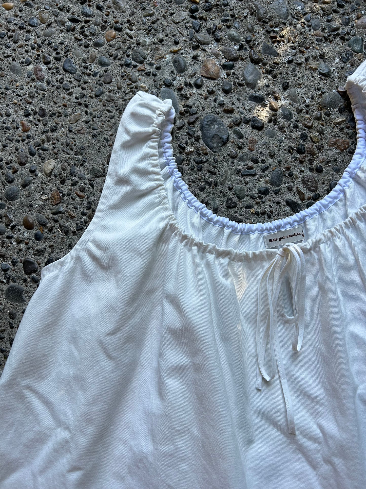 Shoreline Dress: White Cotton