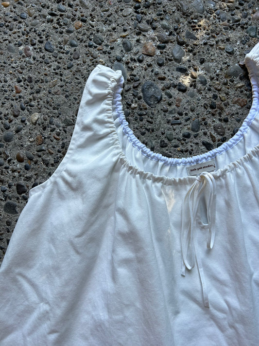Shoreline Dress: White Cotton