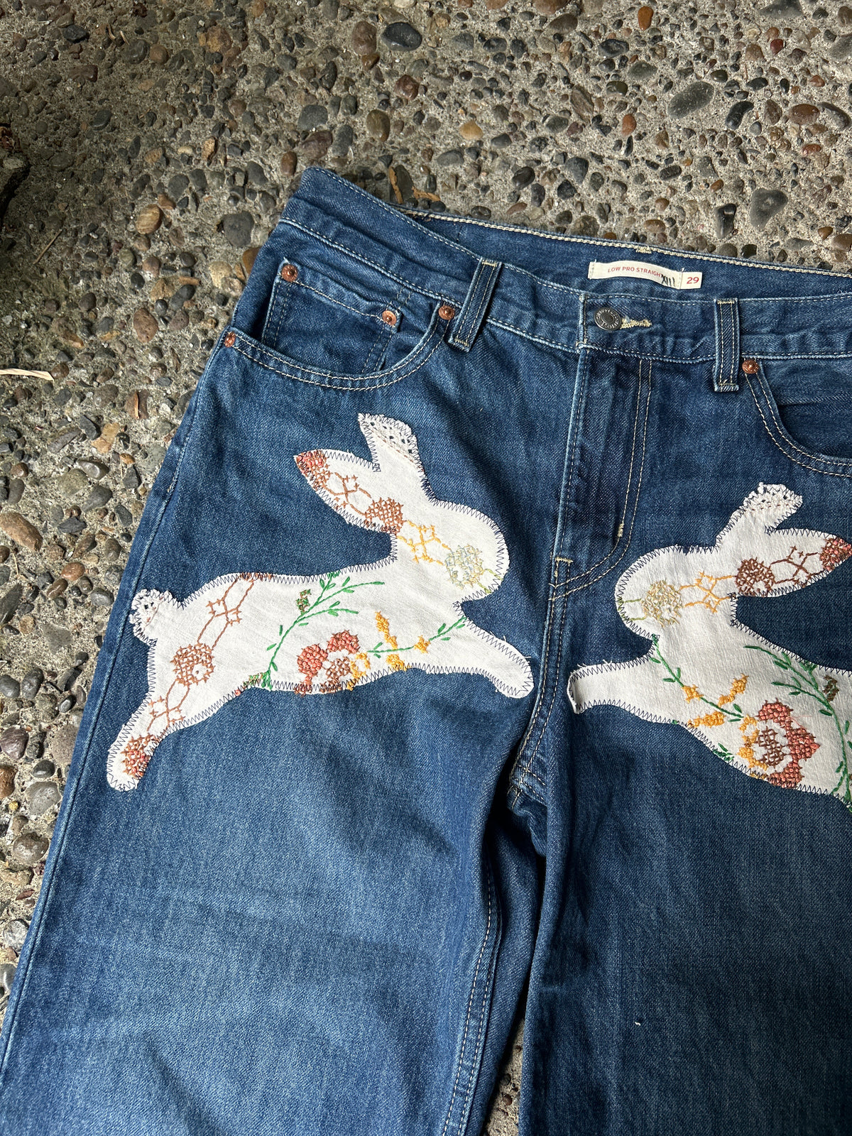 Upcycled Bunny&Star Jeans