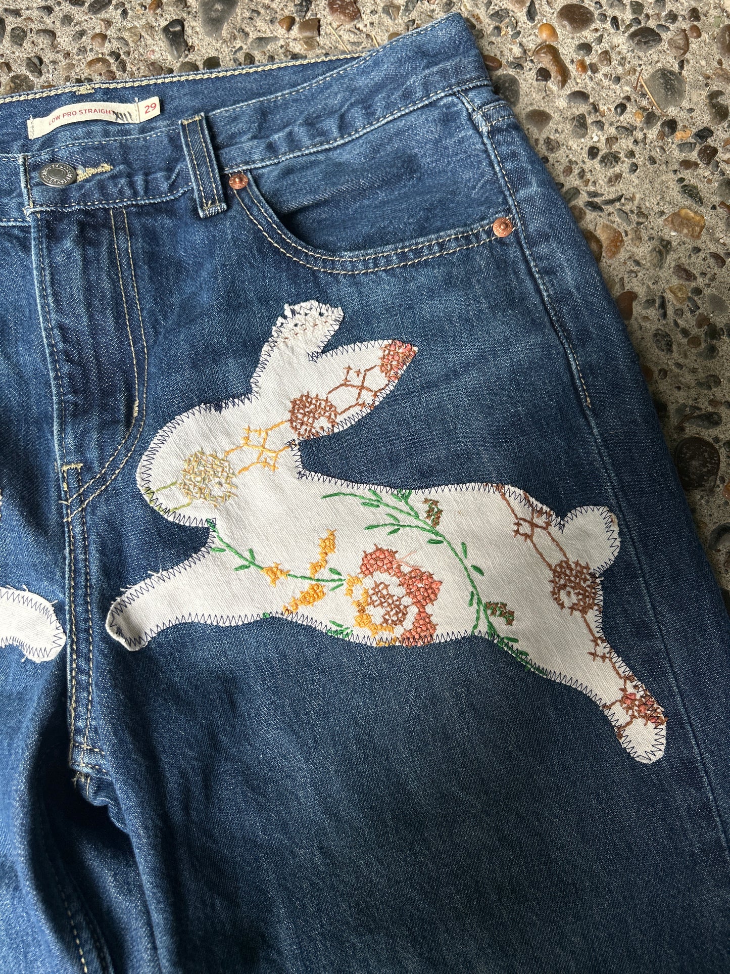 Upcycled Bunny&Star Jeans