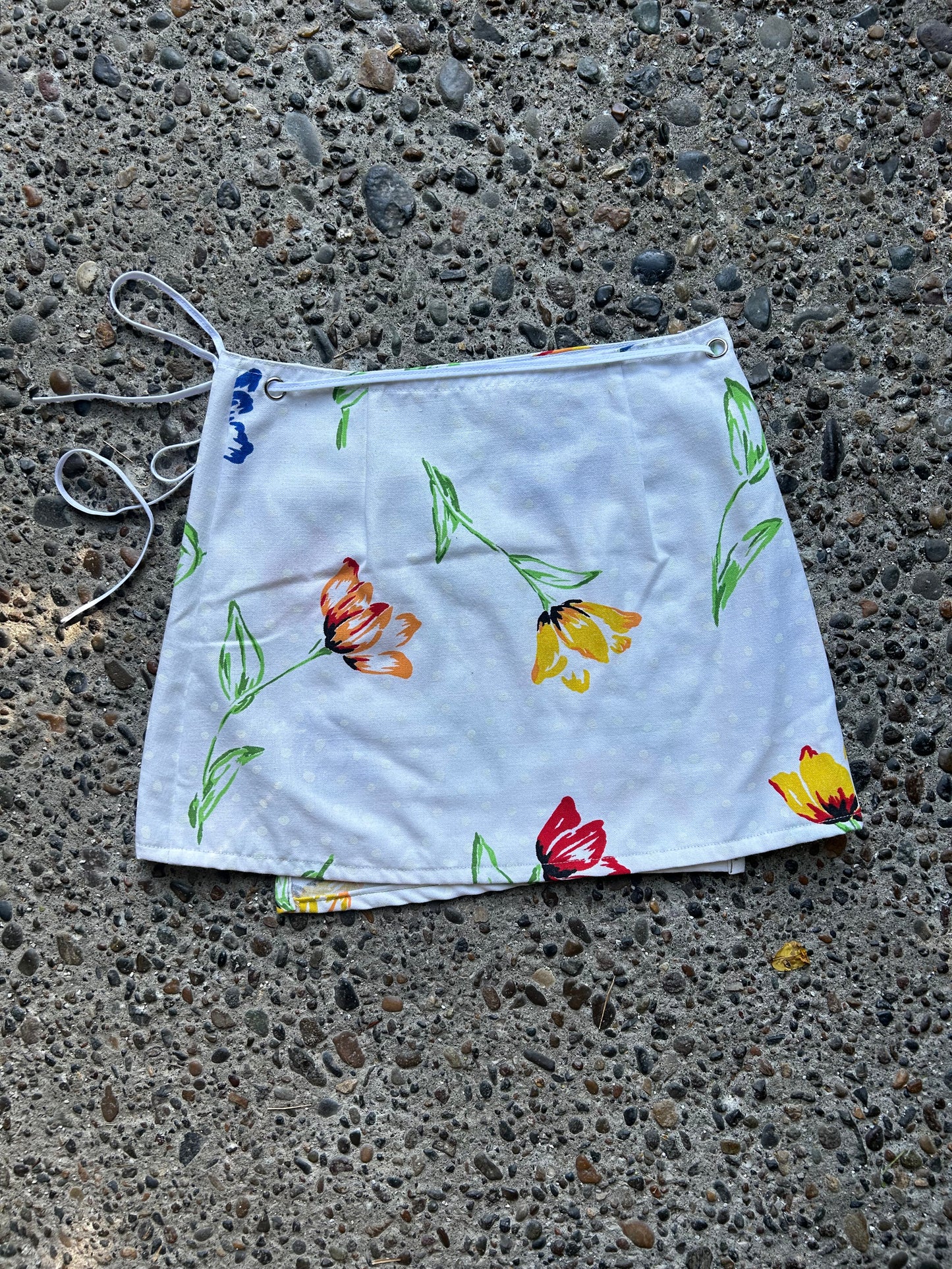 Mini Wrap Skirt: Tulip Tablecloth