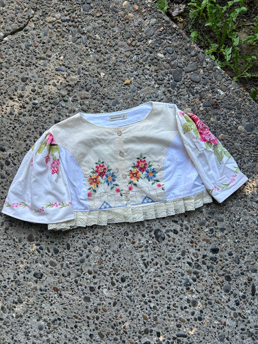 Buttoned-Up Blouse: Tablecloth Lace