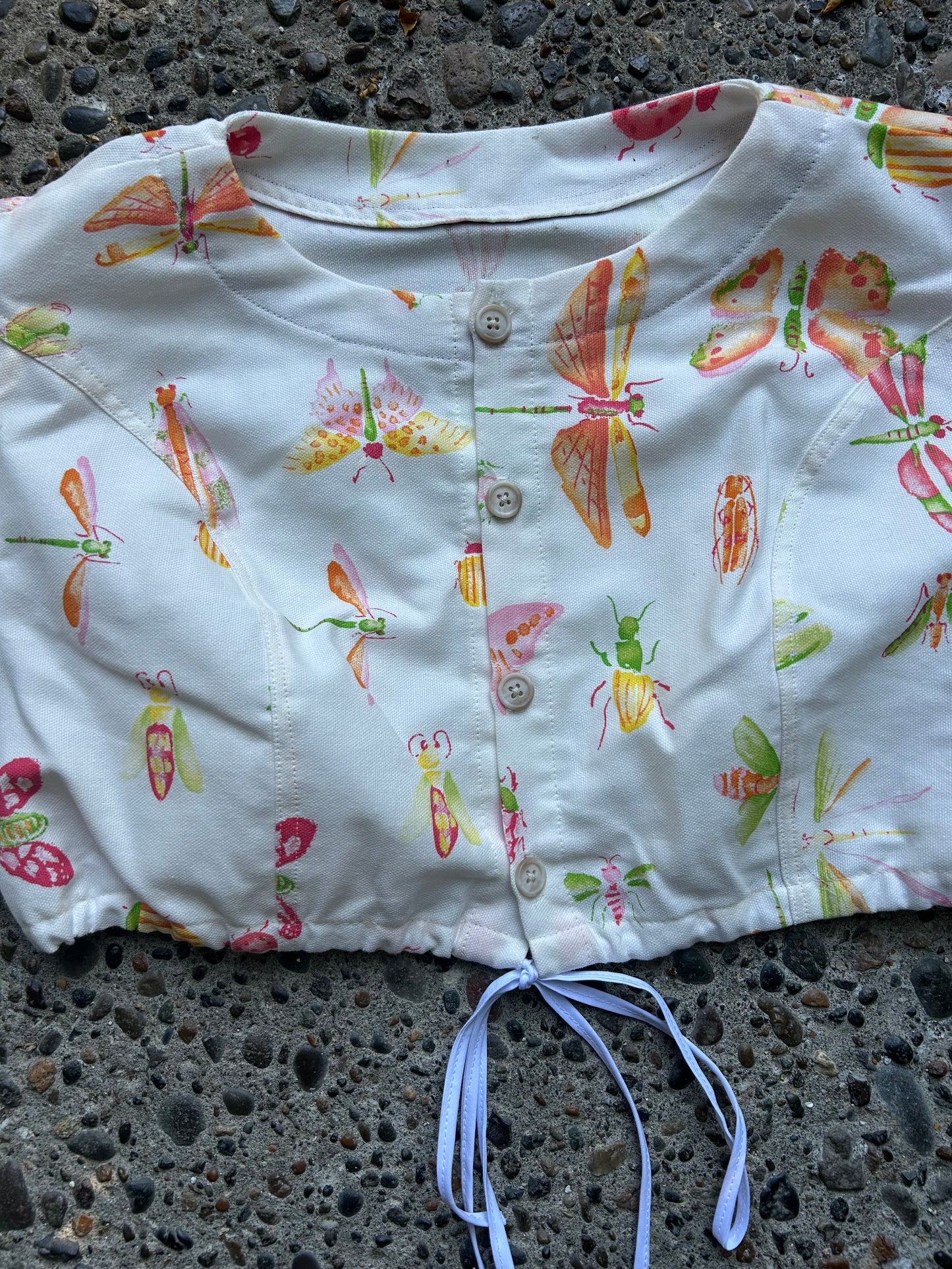 Buttoned-Up Blouse: Bugz Print