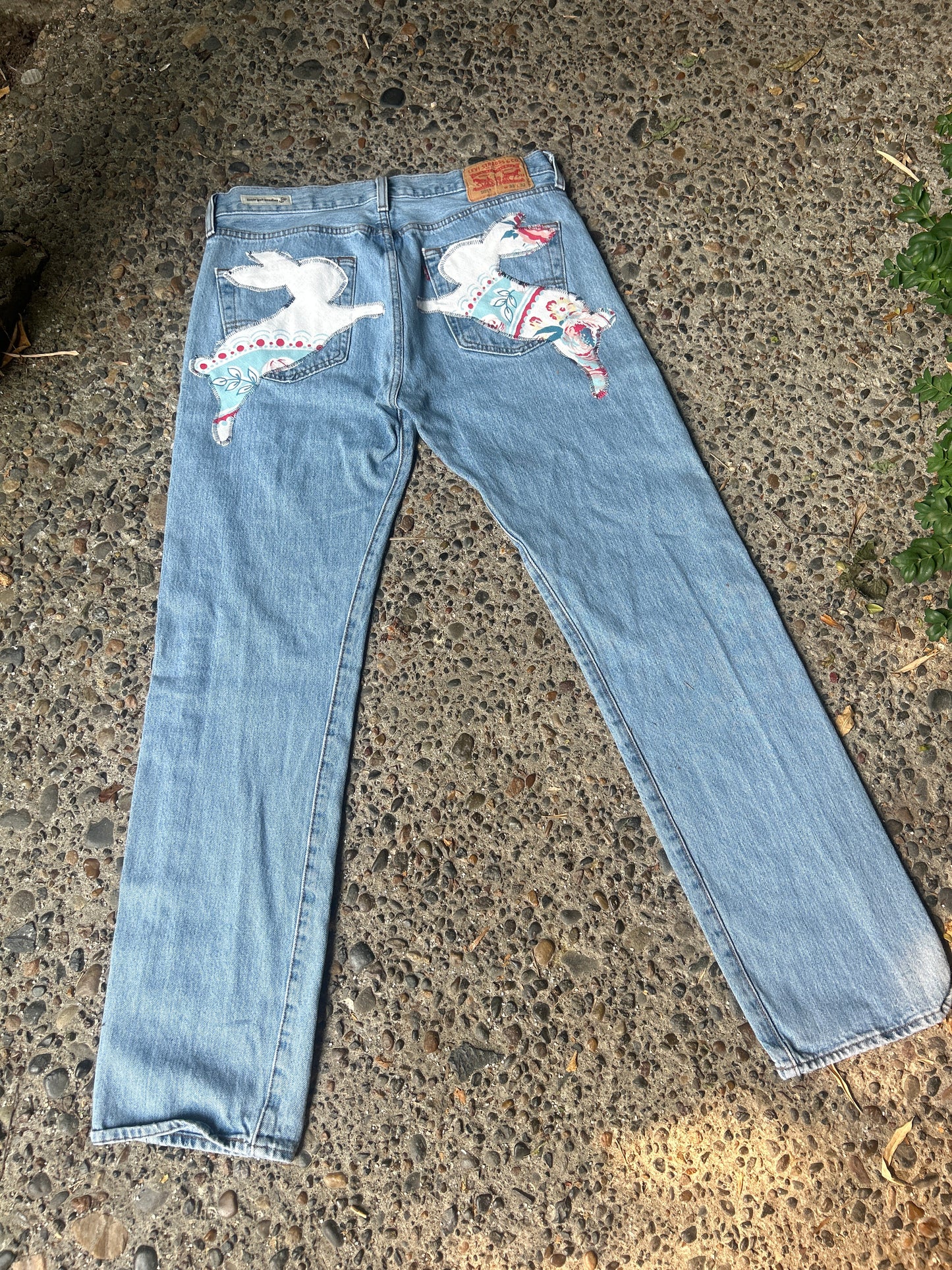 Upcycled Bunny Jeans