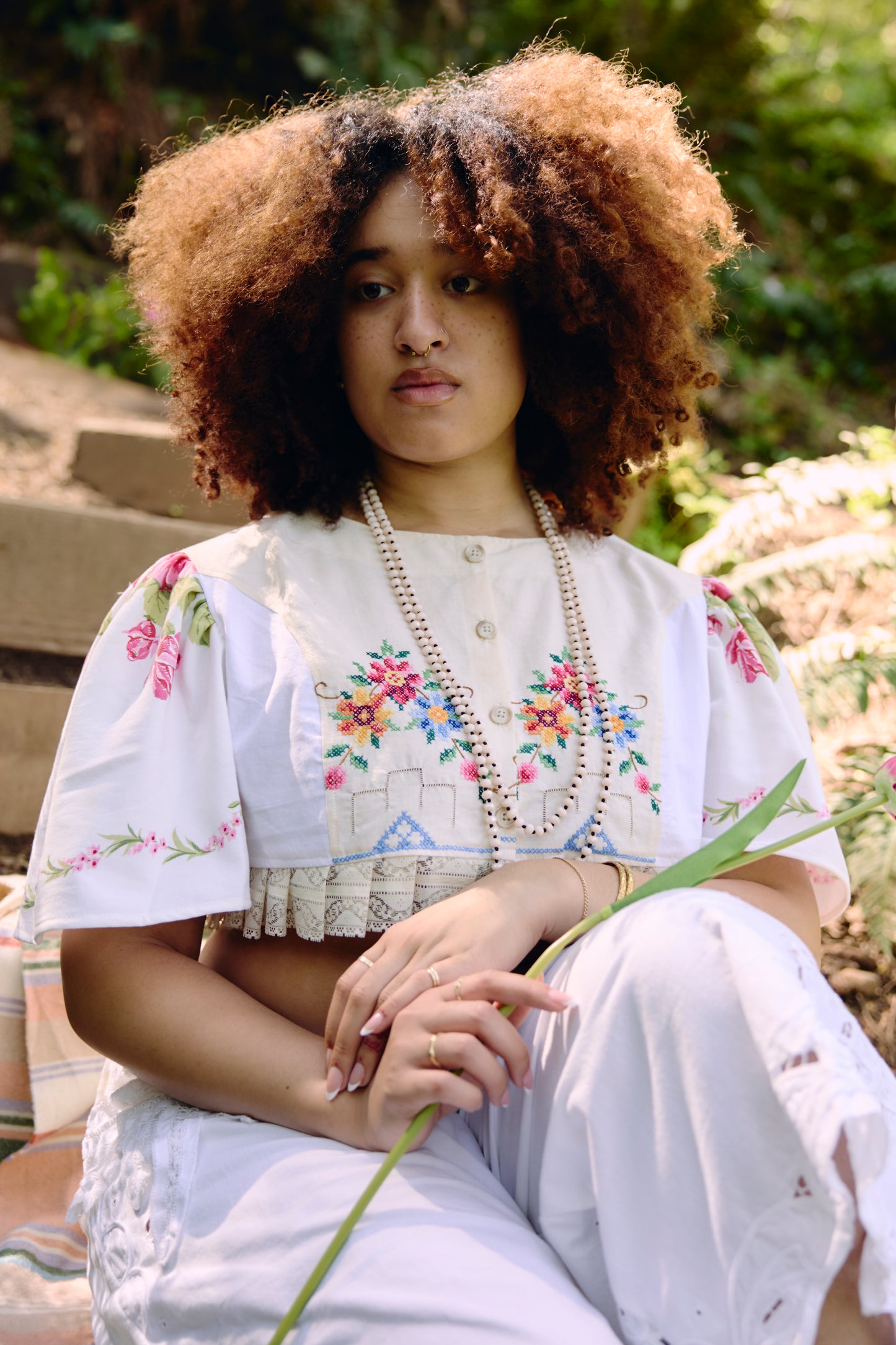 Buttoned-Up Blouse: Tablecloth Lace
